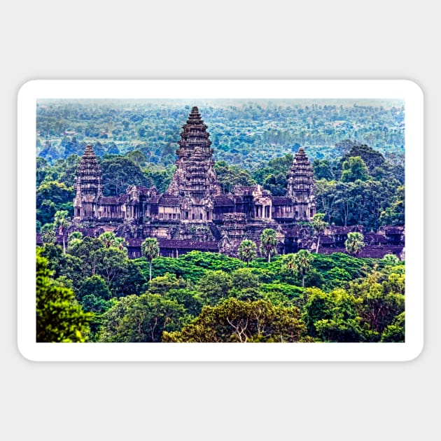 Angkor Wat. Sticker by bulljup